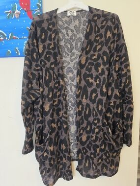 Made With Love Leopard-Print Open Cardigan - Brown/Black